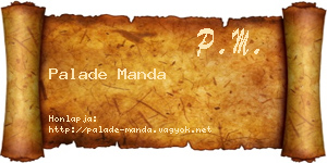 Palade Manda névjegykártya